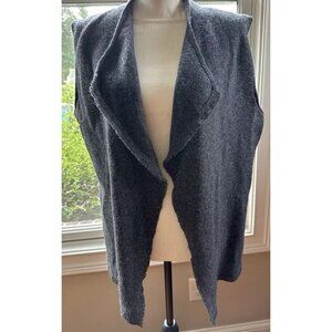 Eileen Fisher Womens L Gray Textured 100% Wool‎ Vest